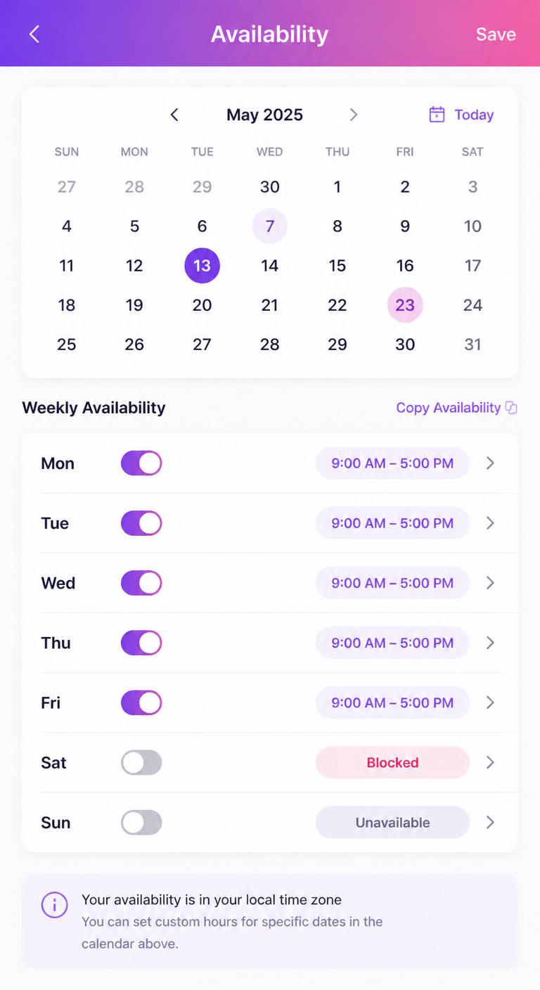 Availability Blocking